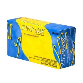 Luva de procedimento em l�tex com p� c/100 Supermax