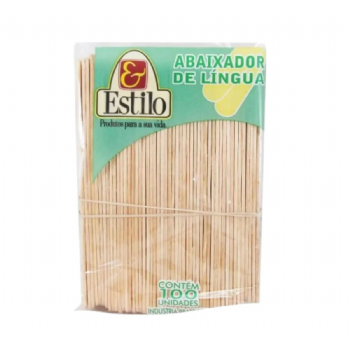 Abaixa lngua de madeira c/100 Estilo