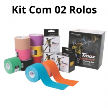 Kit 02 Fita Bandagem Elstica Funcional Kinesio Taping Tmax