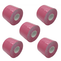 Kit 05 Fita Bandagem El�stica Funcional Kinesio Taping Dermatape