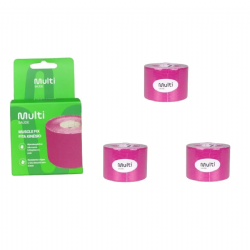 Kit 03 Fita Bandagem El�stica Funcional Kinesio Taping Muscle Fix - Multilaser Sa�de