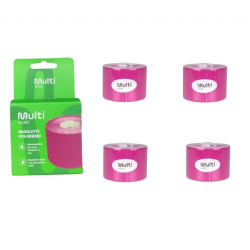 Kit 04 Fita Bandagem El�stica Funcional Kinesio Taping Muscle Fix - Multilaser Sa�de