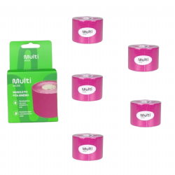 Kit 05 Fita Bandagem El�stica Funcional Kinesio Taping Muscle Fix - Multilaser Sa�de