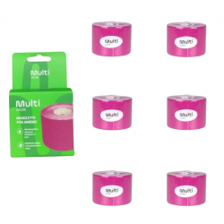 Kit 06 Fita Bandagem El�stica Funcional Kinesio Taping Muscle Fix - Multilaser Sa�de