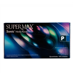 Luva de procedimento nitr�lica sem p� Azul Cobalto Sonic c/100 Supermax