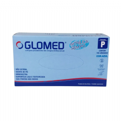 Luva de procedimento nitr�lica sem p� Azul c/100 Glomed