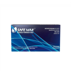 Luva de procedimento nitr�lica sem p� Azul c/100 Safemax