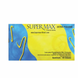 Luva de procedimento em l�tex com p� c/100 Supermax