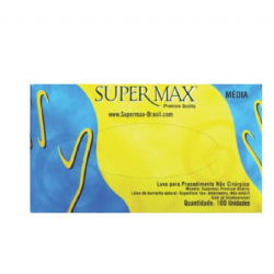Luva de procedimento em l�tex com p� c/100 Supermax