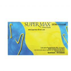 Luva de procedimento em l�tex com p� c/100 Supermax