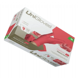 Luva de procedimento em l�tex sem p� Red c/100 Unigloves