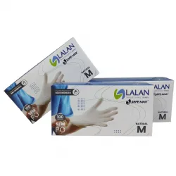 Luva de procedimento em l�tex sem p� c/100 Safemax