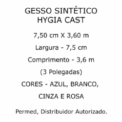 Atadura gessada sint�tica Hygia Cast 7,5cm x 3,6m c/10 rolos
