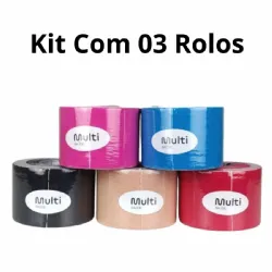 Kit 03 Fita kin�sio Multilaser Sa�de