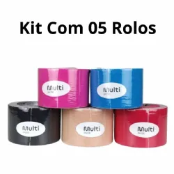 Kit 05 Fita kin�sio Multilaser Sa�de