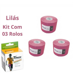 Kit 03 Fita Bandagem El�stica Funcional Kinesio Taping Tmax