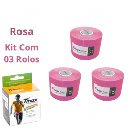 Kit 03 Fita Bandagem El�stica Funcional Kinesio Taping Tmax