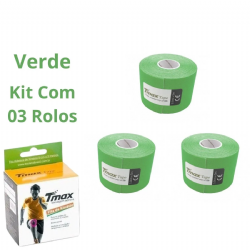 Kit 03 Fita Bandagem El�stica Funcional Kinesio Taping Tmax