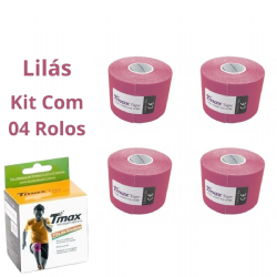 Kit 04 Fita Bandagem El�stica Funcional Kinesio Taping Tmax