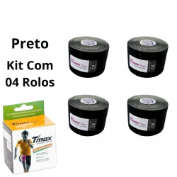 Kit 04 Fita Bandagem El�stica Funcional Kinesio Taping Tmax
