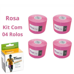 Kit 04 Fita Bandagem El�stica Funcional Kinesio Taping Tmax