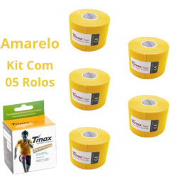 Kit 05 Fita Bandagem El�stica Funcional Kinesio Taping Tmax