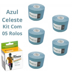 Kit 05 Fita Bandagem El�stica Funcional Kinesio Taping Tmax