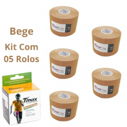 Kit 05 Fita Bandagem El�stica Funcional Kinesio Taping Tmax