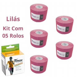 Kit 05 Fita Bandagem El�stica Funcional Kinesio Taping Tmax