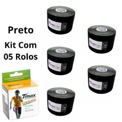 Kit 05 Fita Bandagem El�stica Funcional Kinesio Taping Tmax
