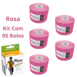 Kit 05 Fita Bandagem El�stica Funcional Kinesio Taping Tmax