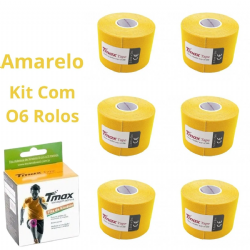 Kit 06 Fita Bandagem El�stica Funcional Kinesio Taping Tmax