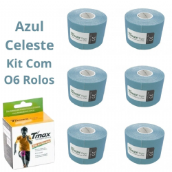 Kit 06 Fita Bandagem El�stica Funcional Kinesio Taping Tmax