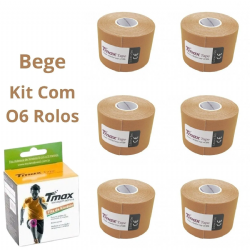 Kit 06 Fita Bandagem El�stica Funcional Kinesio Taping Tmax