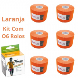 Kit 06 Fita Bandagem El�stica Funcional Kinesio Taping Tmax