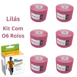 Kit 06 Fita Bandagem El�stica Funcional Kinesio Taping Tmax