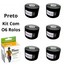 Kit 06 Fita Bandagem El�stica Funcional Kinesio Taping Tmax