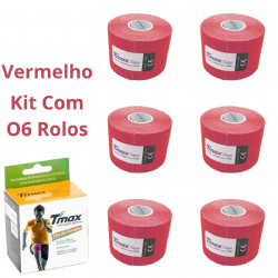Kit 06 Fita Bandagem El�stica Funcional Kinesio Taping Tmax