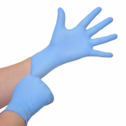 Luva de procedimento nitr�lica sem p� Azul c/100 Medix