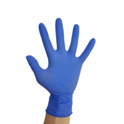 Luva de procedimento nitr�lica sem p� Azul c/100 Supermax