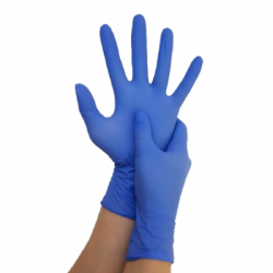 Luva de procedimento nitr�lica sem p� Azul c/100 Supermax