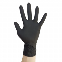 Luva de procedimento nitr�lica sem p� Preta c/100 Supermax