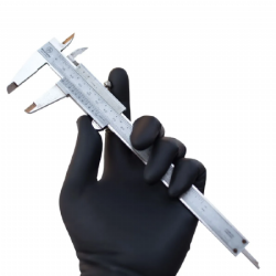 Luva de procedimento nitr�lica sem p� Preta c/100 Supermax