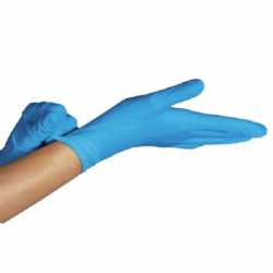 Luva de procedimento nitr�lica sem p� Azul c/100 Unigloves