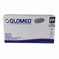 Luva de procedimento nitr�lica sem p� Preta c/100 Glomed