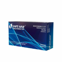 Luva de procedimento nitr�lica sem p� Azul c/100 Safemax