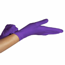 Luva de procedimento em l�tex com p� Purple c/100 Unigloves