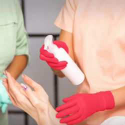 Luva de procedimento em l�tex com p� Red c/100 Unigloves