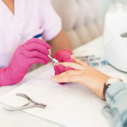 Luva de procedimento em l�tex com p� Rosa c/100 Unigloves