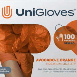 Luva de procedimento em l�tex sem p� Orange c/100 Unigloves
